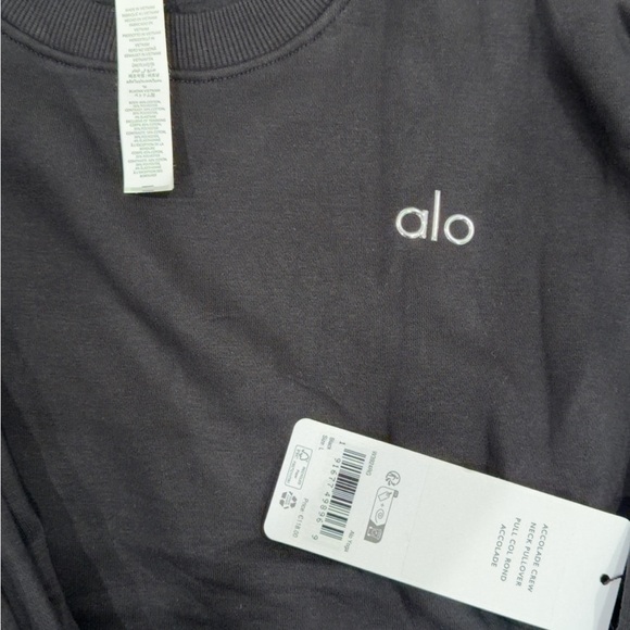 Alo Black Crewneck & Straight Leg Sweatpant Set NWT Large - Picture 2 of 3